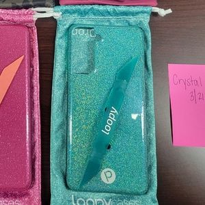 Galaxy S21 Loopy Case Turquoise Sparkle